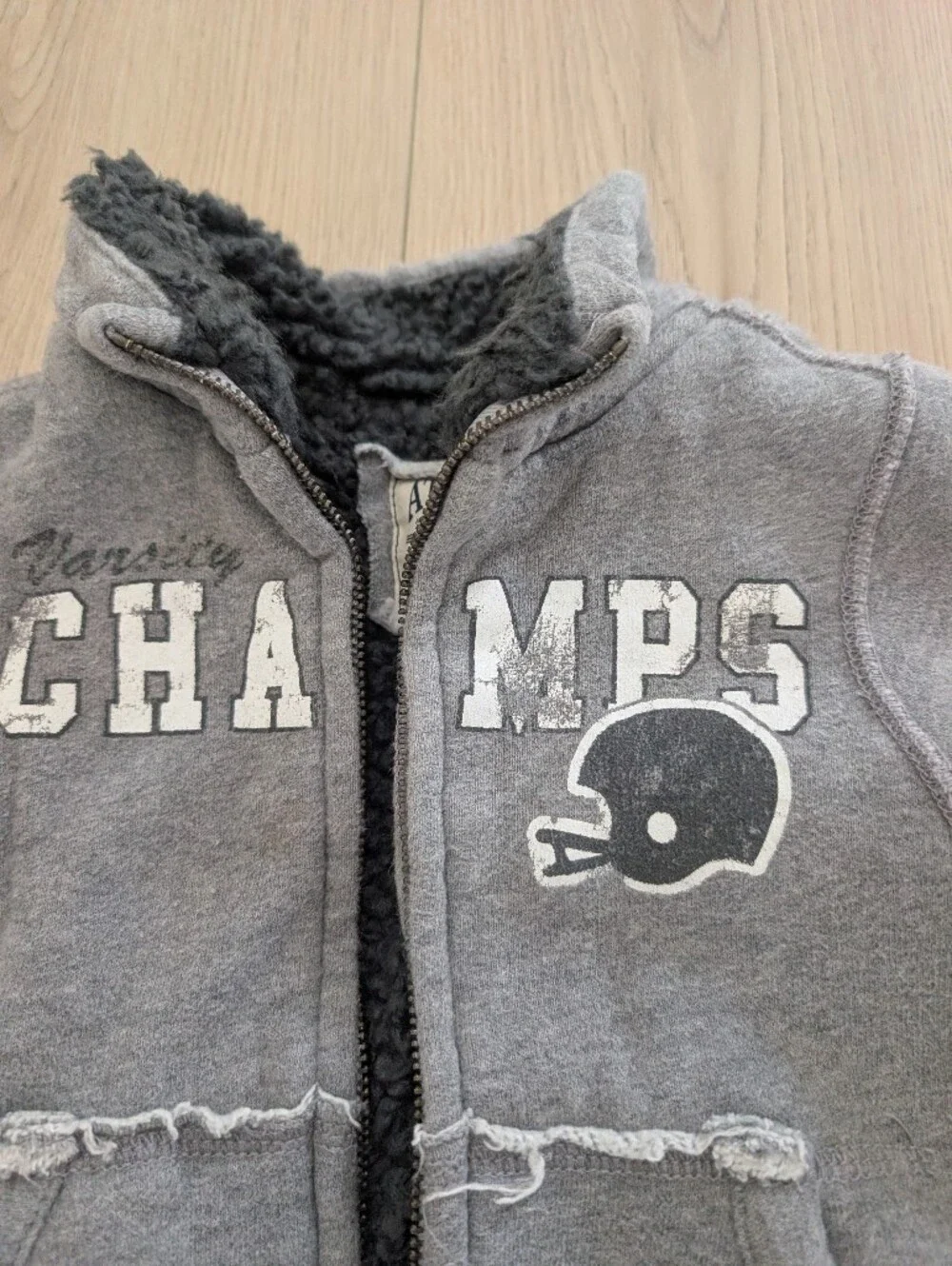 The Children's Place : Kids Gray Sherpa-Lined Zip Hoodie Jacket 0250